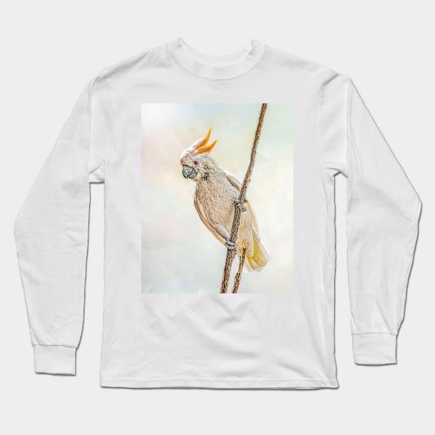 Sulphur Crested Cockatoo Long Sleeve T-Shirt by Tarrby